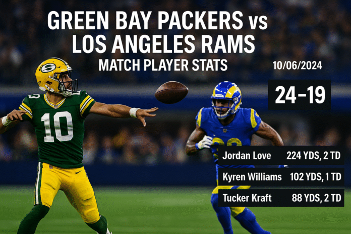 green bay packers vs los angeles rams match player stats